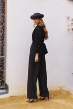 Blusa Nira Devoré Black – Vista alternativa – Dew & Corch SS26