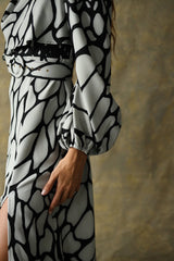 Vestido Midi Shelley B&W