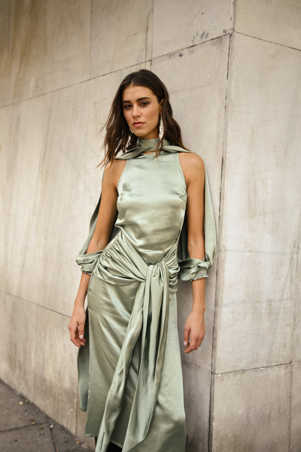 Vestido Midi Zigurat Mint