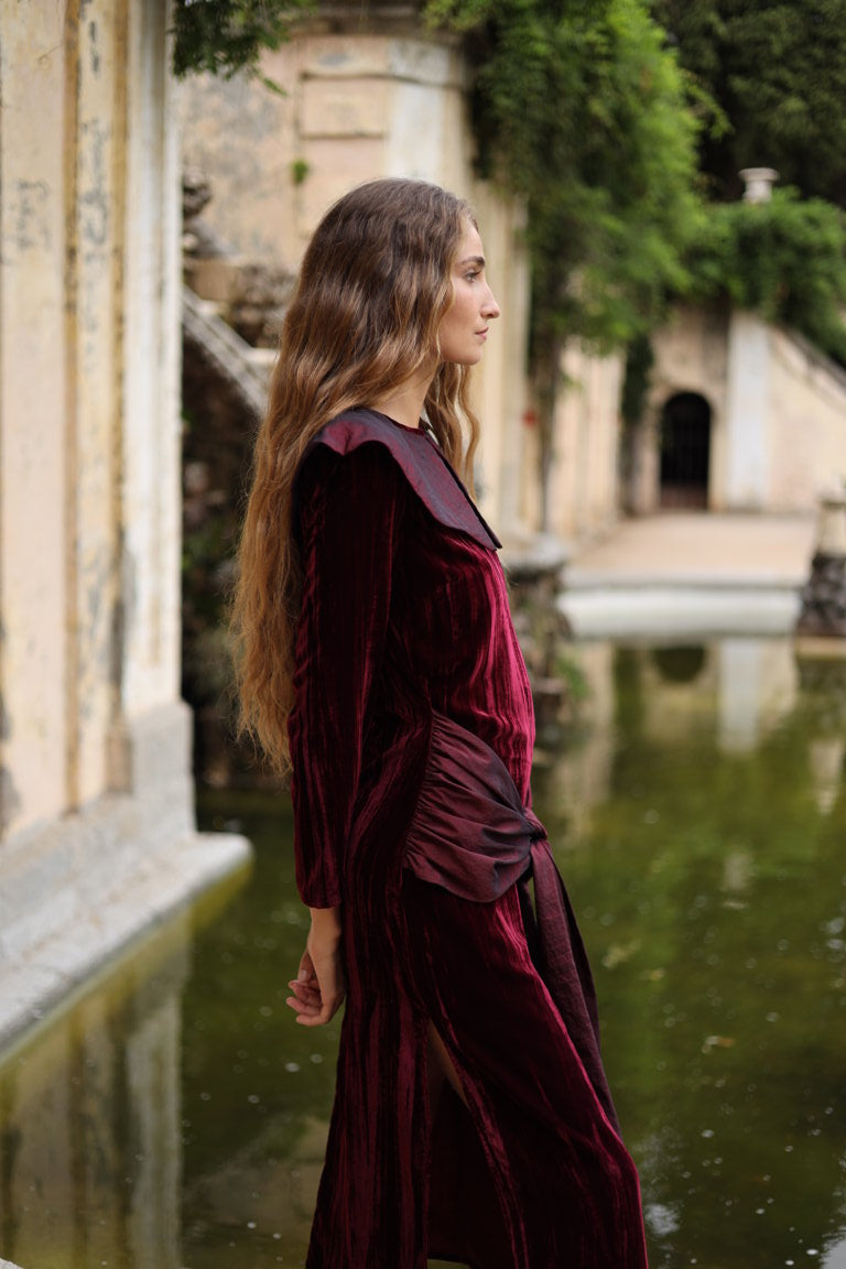Vestido Midi Mitford Bourdeaux