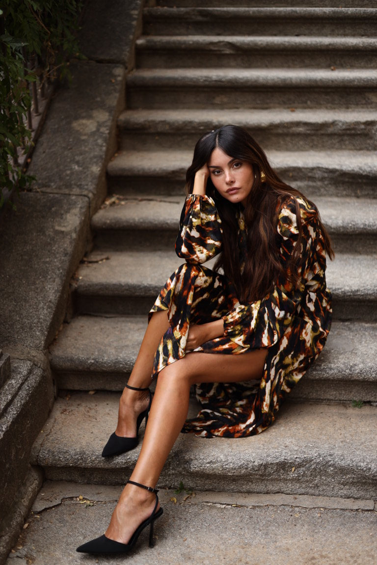 Vestido Midi Shelley Ocre