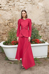 Jupe midi rouge foncé Tribeca