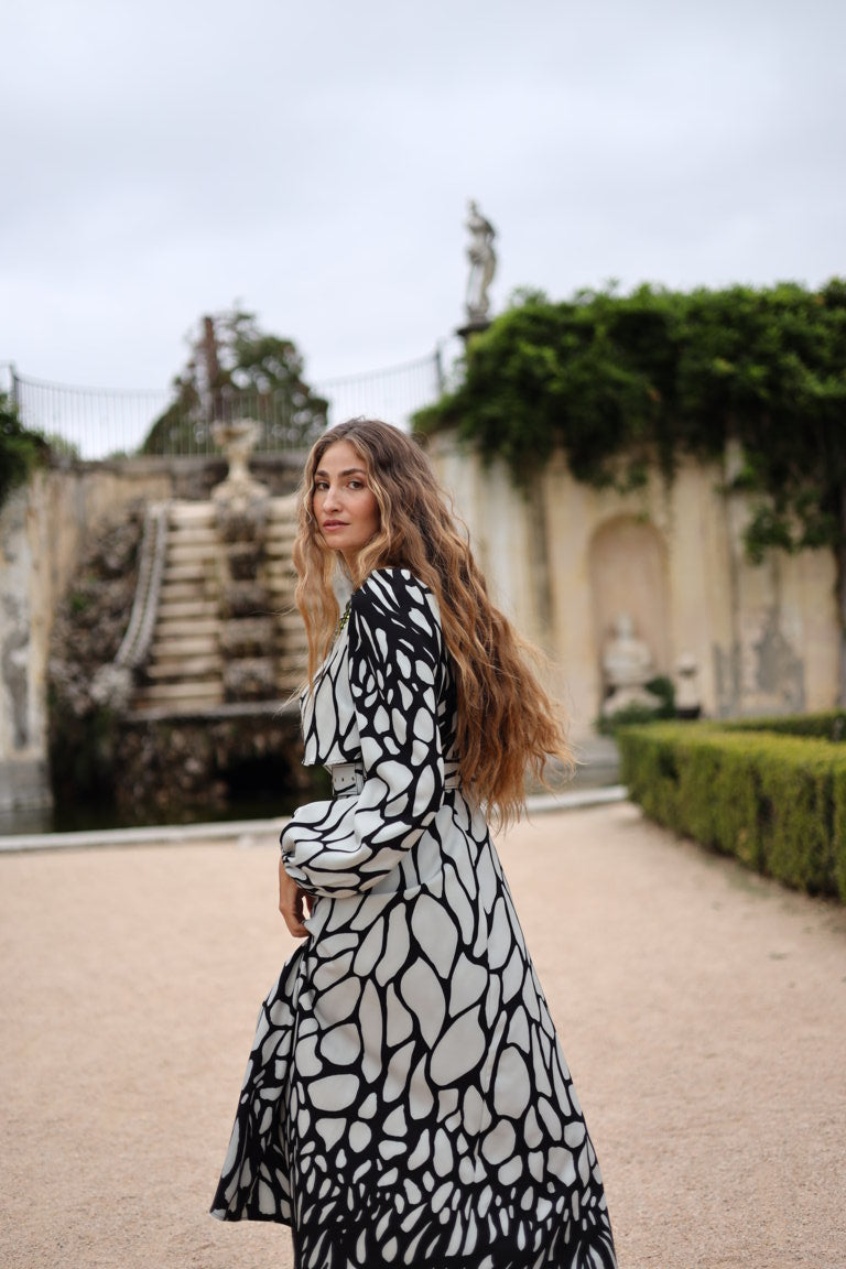Vestido Midi Shelley B&W