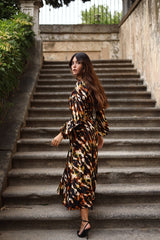 Vestido Midi Shelley Ocre