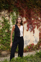 Gilet Bronte noir et blanc