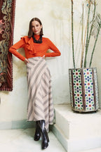 Falda Midi Tribeca Rayas