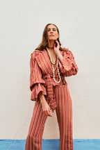 Pantalón Terral Mil Rayas Coral