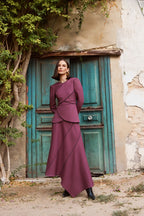 Falda Midi Tribeca Old Purple