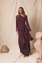 Vestido largo Albor Bordeaux