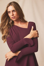 Vestido largo Albor Bordeaux