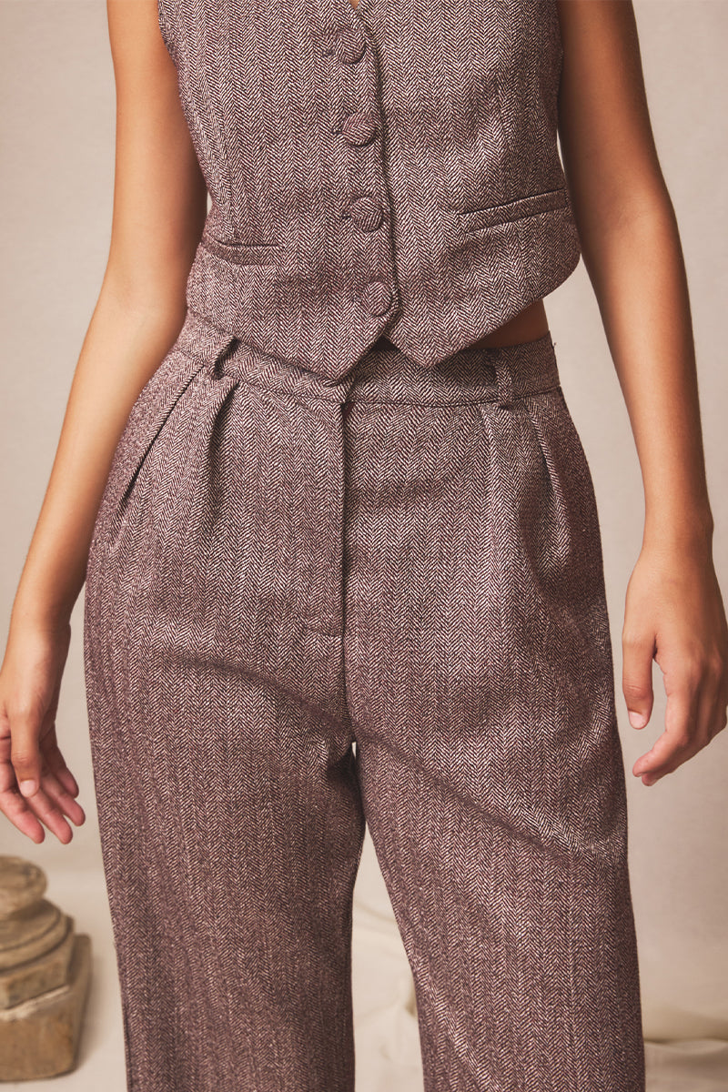 Pantalón Aura Espiga Bordeaux