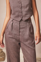 Pantalón Aura Espiga Bordeaux