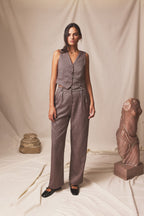 Pantalón Aura Espiga Bordeaux