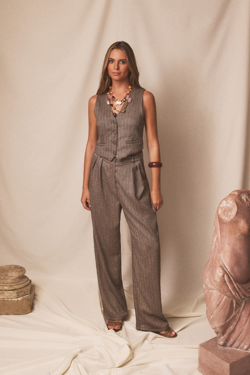 Pantalón Aura Espiga Brown