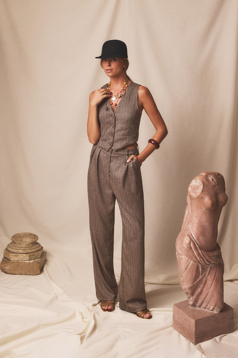 Pantalón Aura Espiga Brown