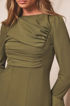 Vestido midi Halo Moss