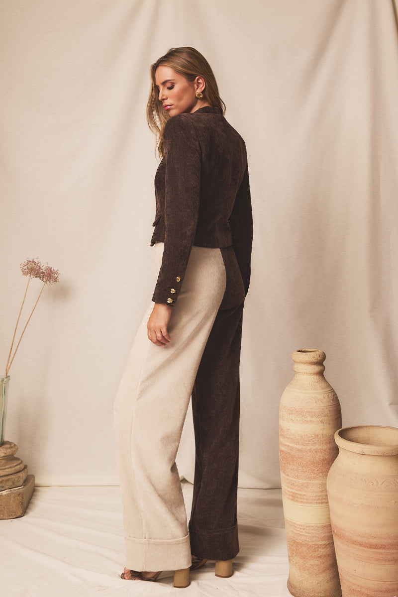 Pantalón Lumen Truffle & Ivory