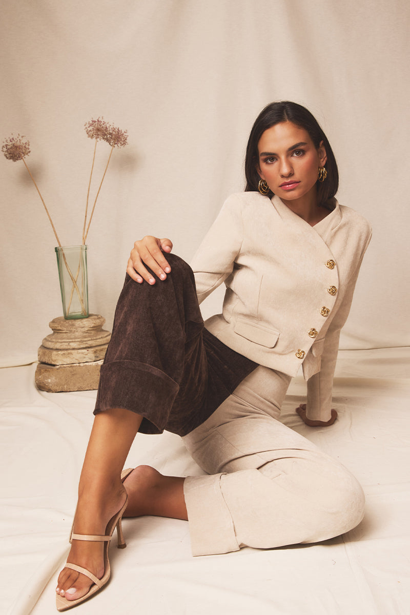 Pantalón Lumen Truffle & Ivory