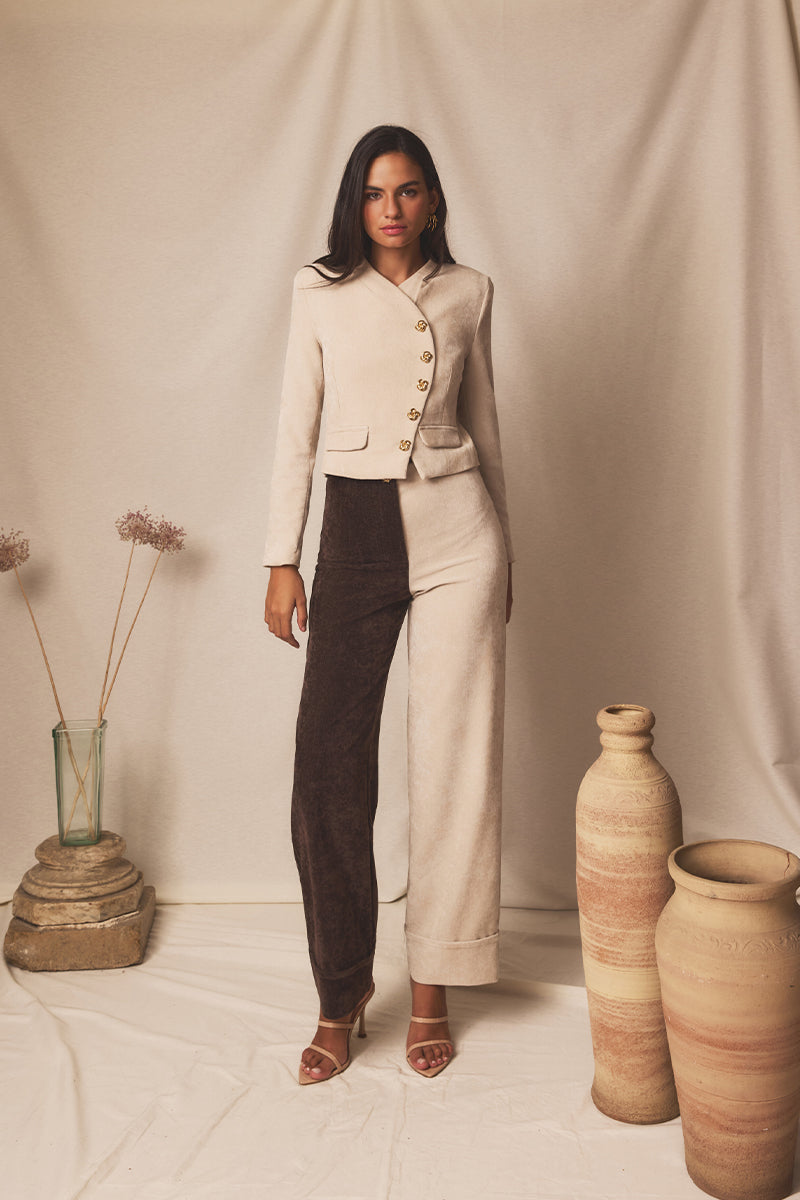 Pantalón Lumen Truffle & Ivory