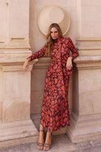 Vestido midi Lumia Terracotta
