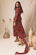Vestido midi Lumia Terracotta