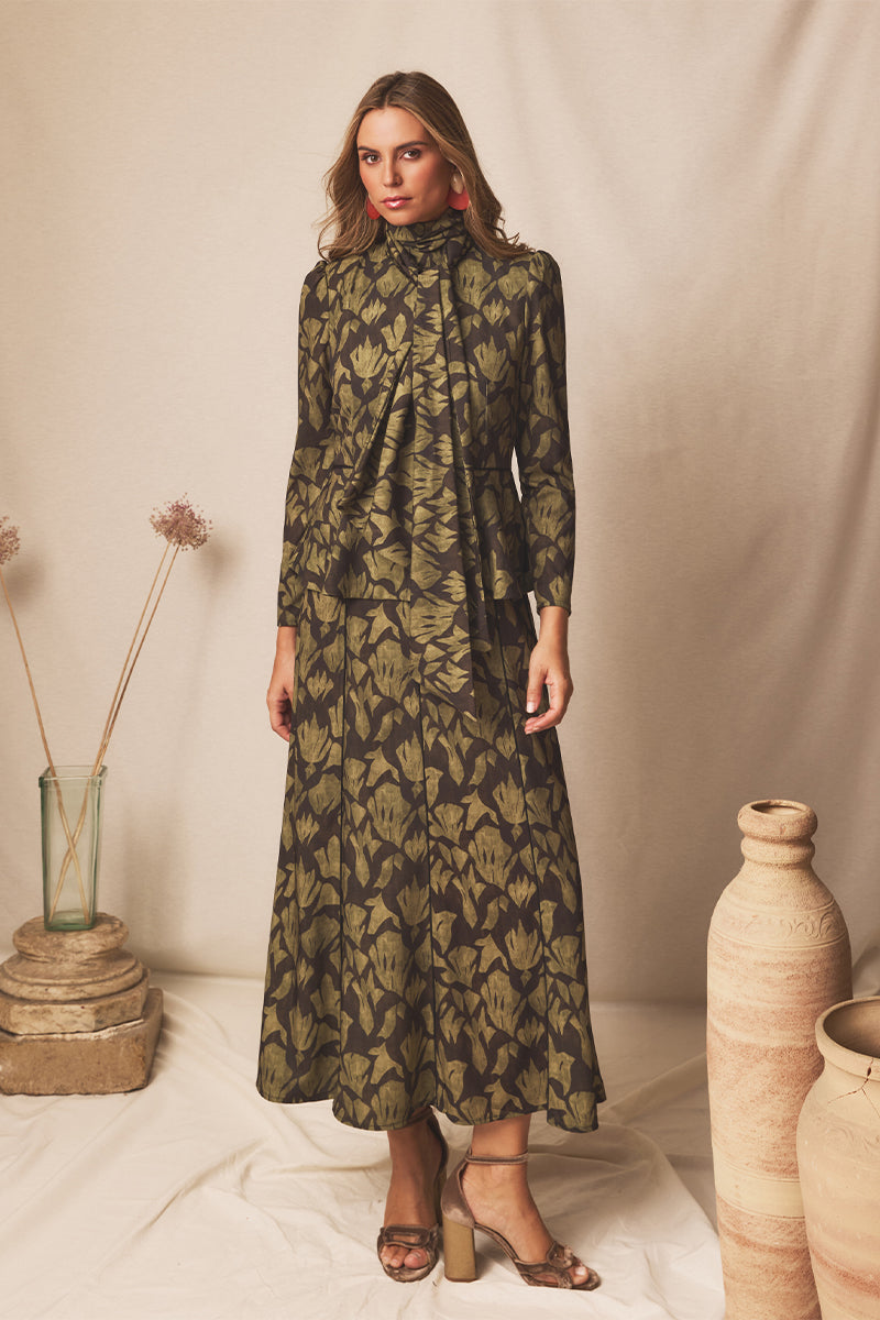 Vestido midi Lumia Moss