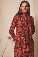 Vestido midi Lumia Terracotta
