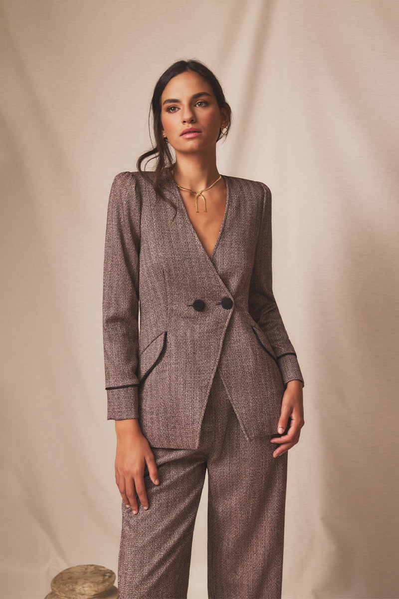 Chaqueta Nebra Espiga Bordeaux