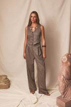Chaleco Orbe Espiga Brown