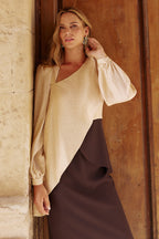 Vestido midi Vaira Truffle
