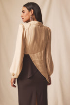 Vestido midi Vaira Truffle