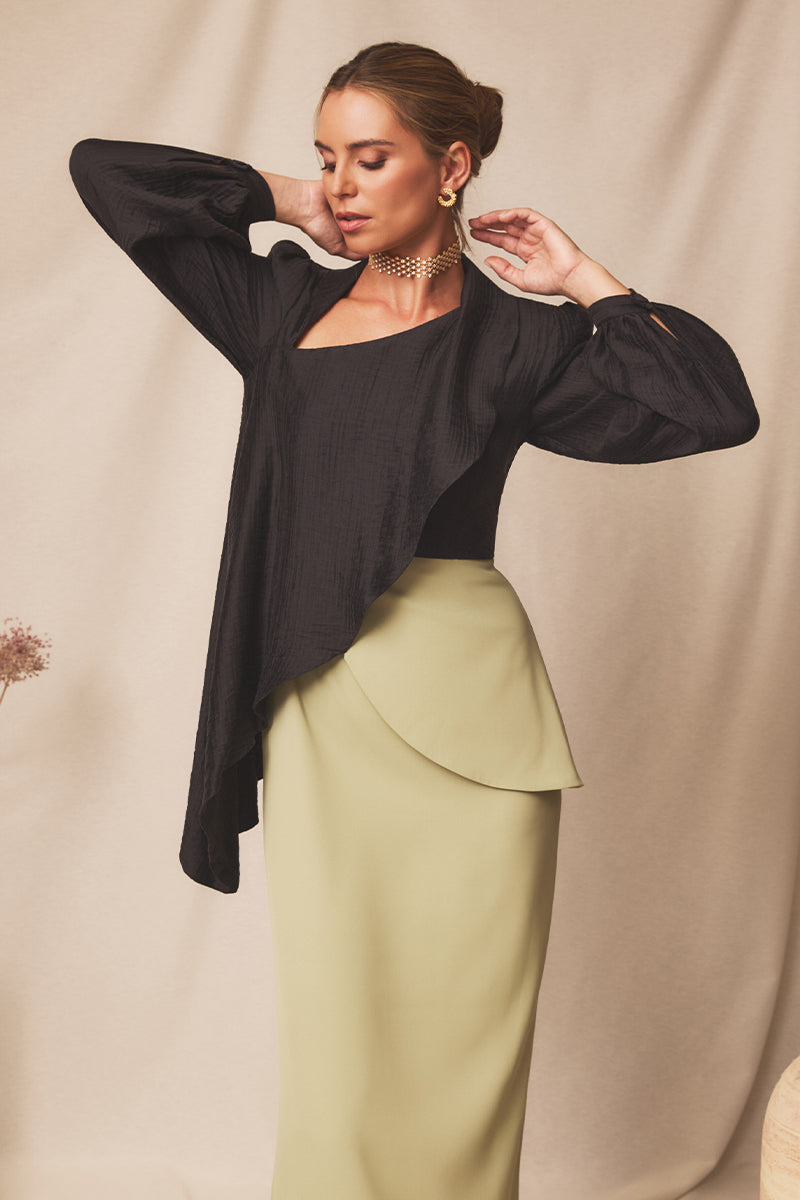 Vestido midi Vaira Salvia