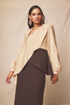 Vestido midi Vaira Truffle