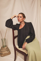 Vestido midi Vaira Salvia