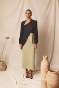 Vestido midi Vaira Salvia
