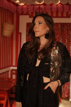 Blusa Nira Devoré Black
