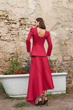 Jupe midi rouge foncé Tribeca
