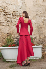 Jupe midi rouge foncé Tribeca