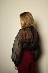 Blusa Ábaco Organza Black