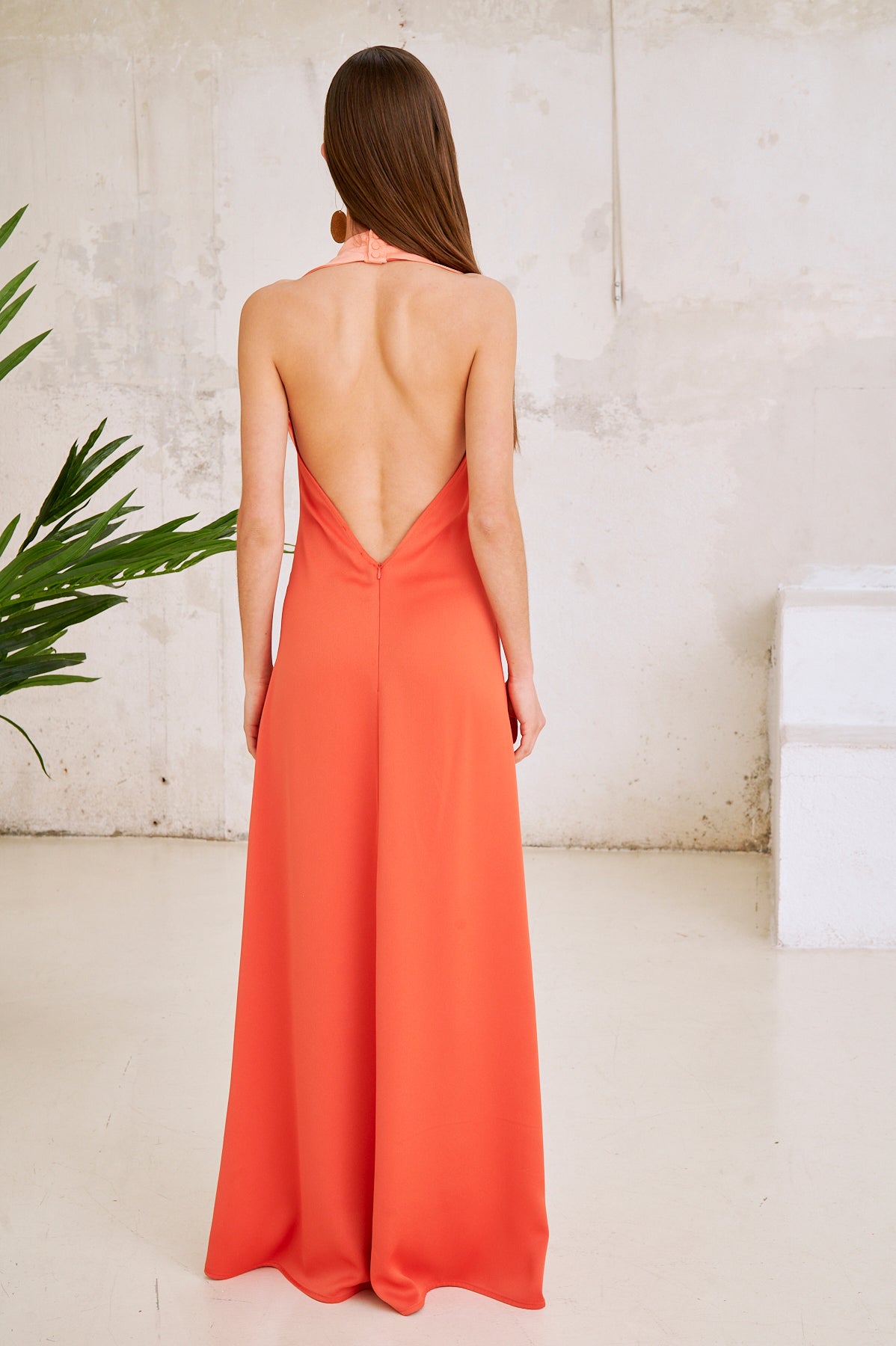 Vestido Largo Beaumé Coral