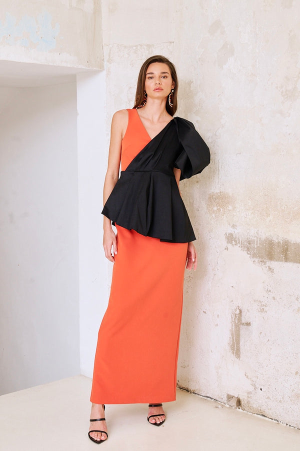 Vestido Largo Borgogne Peach