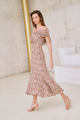 Vestido Midi Clareo Brown