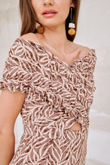 Vestido Midi Clareo Brown