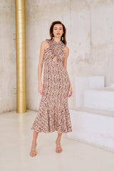 Vestido Midi Clareo Brown
