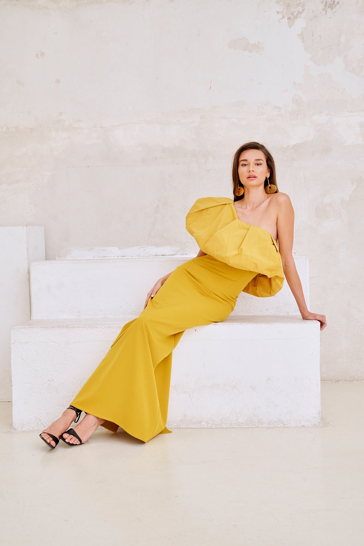 Vestido Largo Godello Ochre