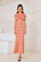 Vestido Midi Clareo Coral