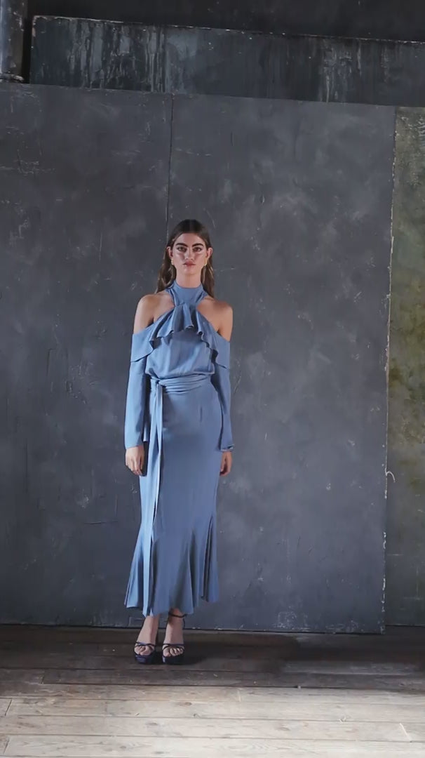 Chemisier bleu Cella