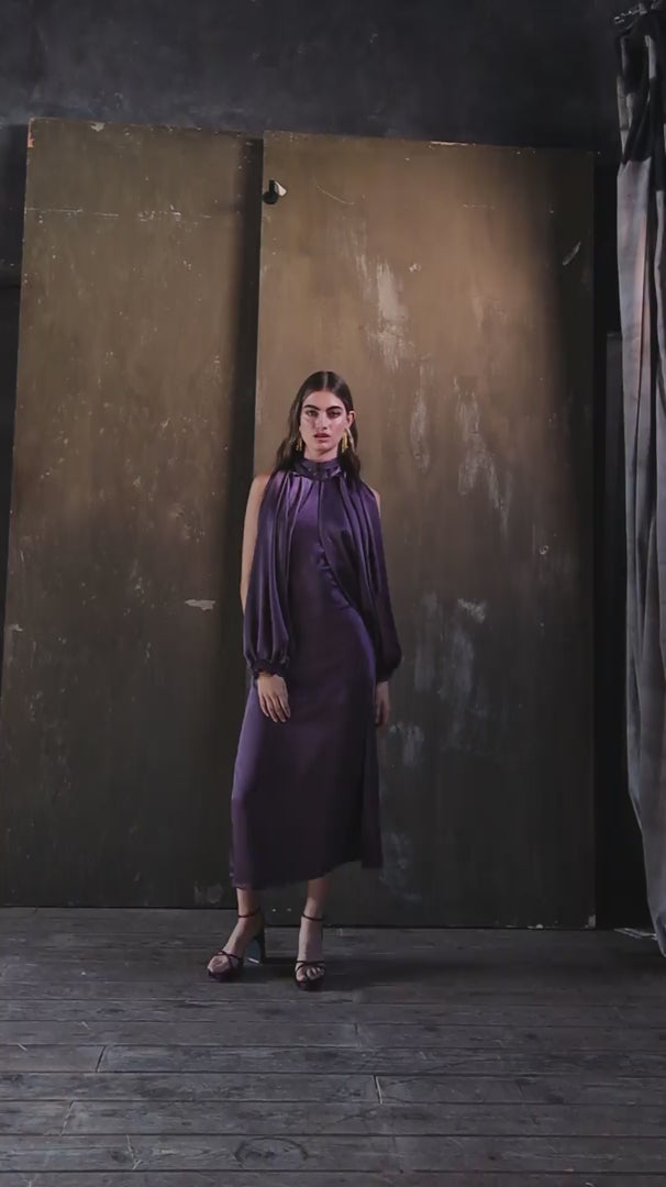 Vestido Midi Zigurat Malva