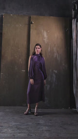 Vestido Midi Zigurat Malva