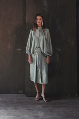 Vestido Midi Zigurat Mint